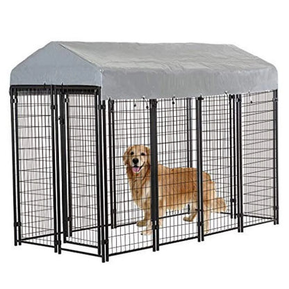 Outdoor Heavy Duty Playpen Dog Kennel with Cover, X-Large, 96"L