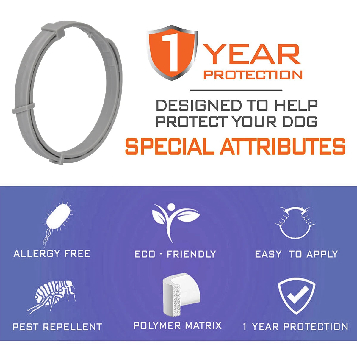 Pet Flea and Tick Collar for Dogs Cats up to 8 Month Flea Tick Prevention Collar Anti-Mosquito & Insect Repellent Puppy Supplies
