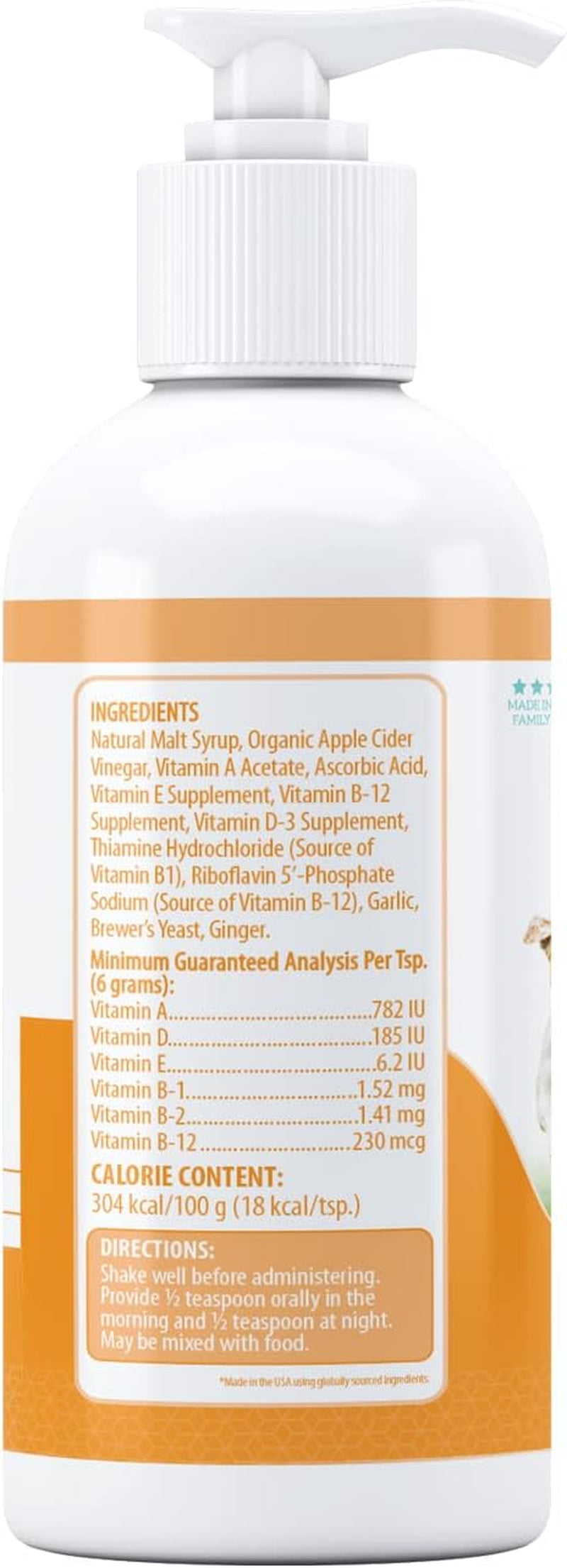 Stress Relief Supplement for Dogs, 8Oz - Appetite & Energy Boost, Prevents Hypoglycemia, Enriched with Vitamin B