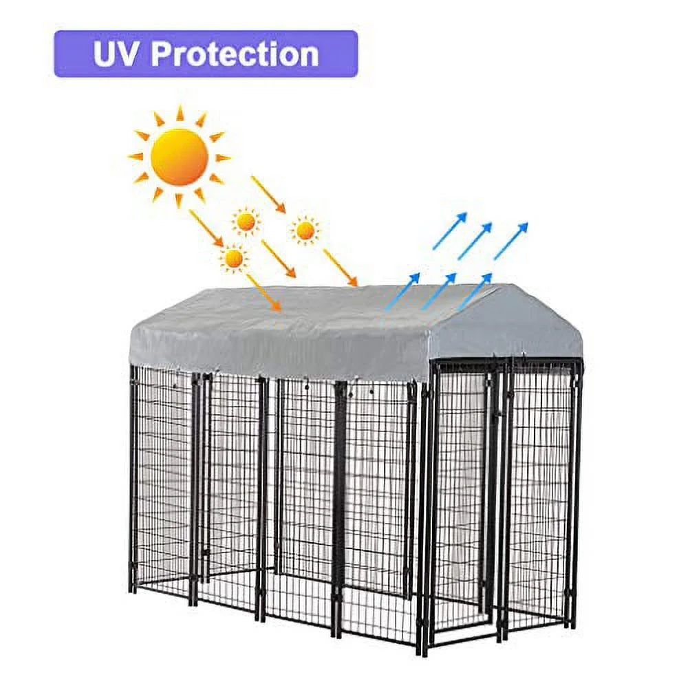 Outdoor Heavy Duty Playpen Dog Kennel with Cover, X-Large, 96"L